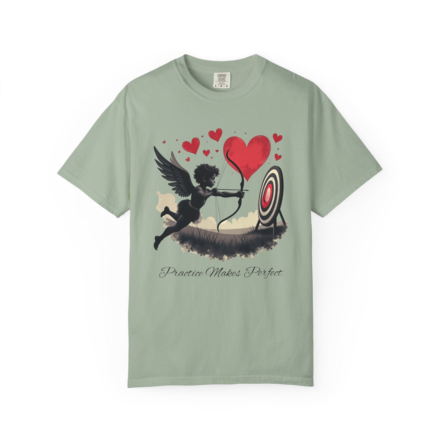 Cupid, Practice Makes Perfect, T-Shirt — Romantic Valentine Love Tee