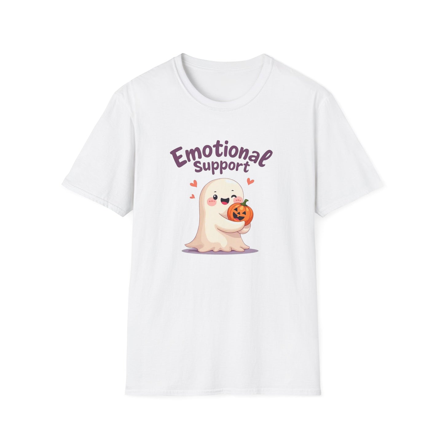 Emotional Support Ghost T-Shirt — Cute Halloween Pumpkin Comfort Tee