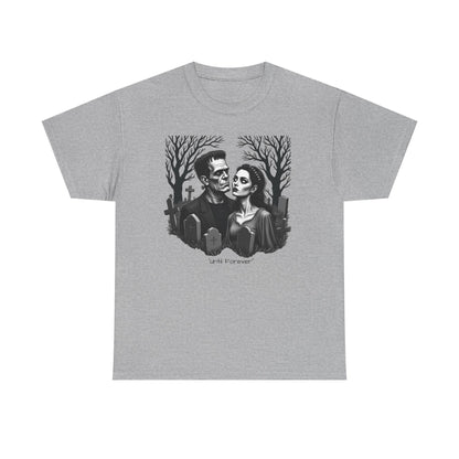 Gothic 'Until Forever' Couple Tee — Anniversary Season Graphic T-Shirt