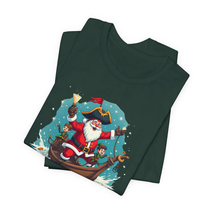 Santa in Gondola Christmas Tee