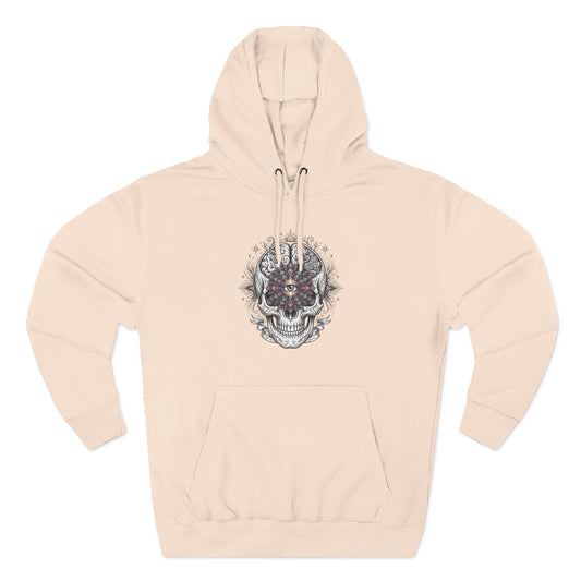 Skull Mandala Hoodie — Gothic Floral Third Eye Skull Hoodie