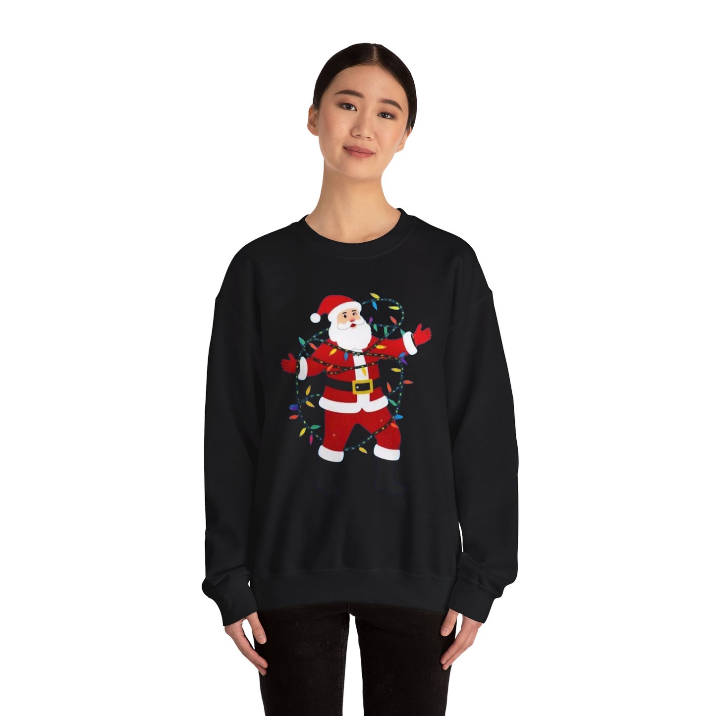 Christmas Santa Lights Crewneck Sweatshirt