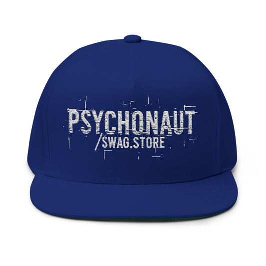 Flat Bill Cap (Psychonaut) - Stylish Embroidered Snapback, Perfect for Streetwear, Festivals, Casual Outings, Gifts