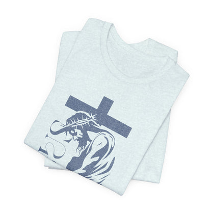 Christian Jesus Tee — Crown of Thorns Cross Graphic T-Shirt