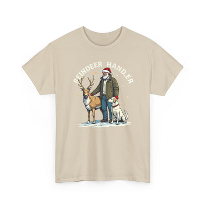 Reindeer Handler T‑Shirt — Santa Handler Graphic Holiday Tee