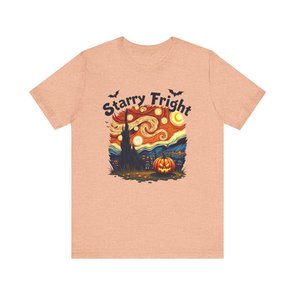 Starry Fright Halloween Tee, Unisex Ghost Graphic Shirt, Spooky Fall Fashion, Halloween Costume Tee, Pumpkin Art T-Shirt, Gift for [...]