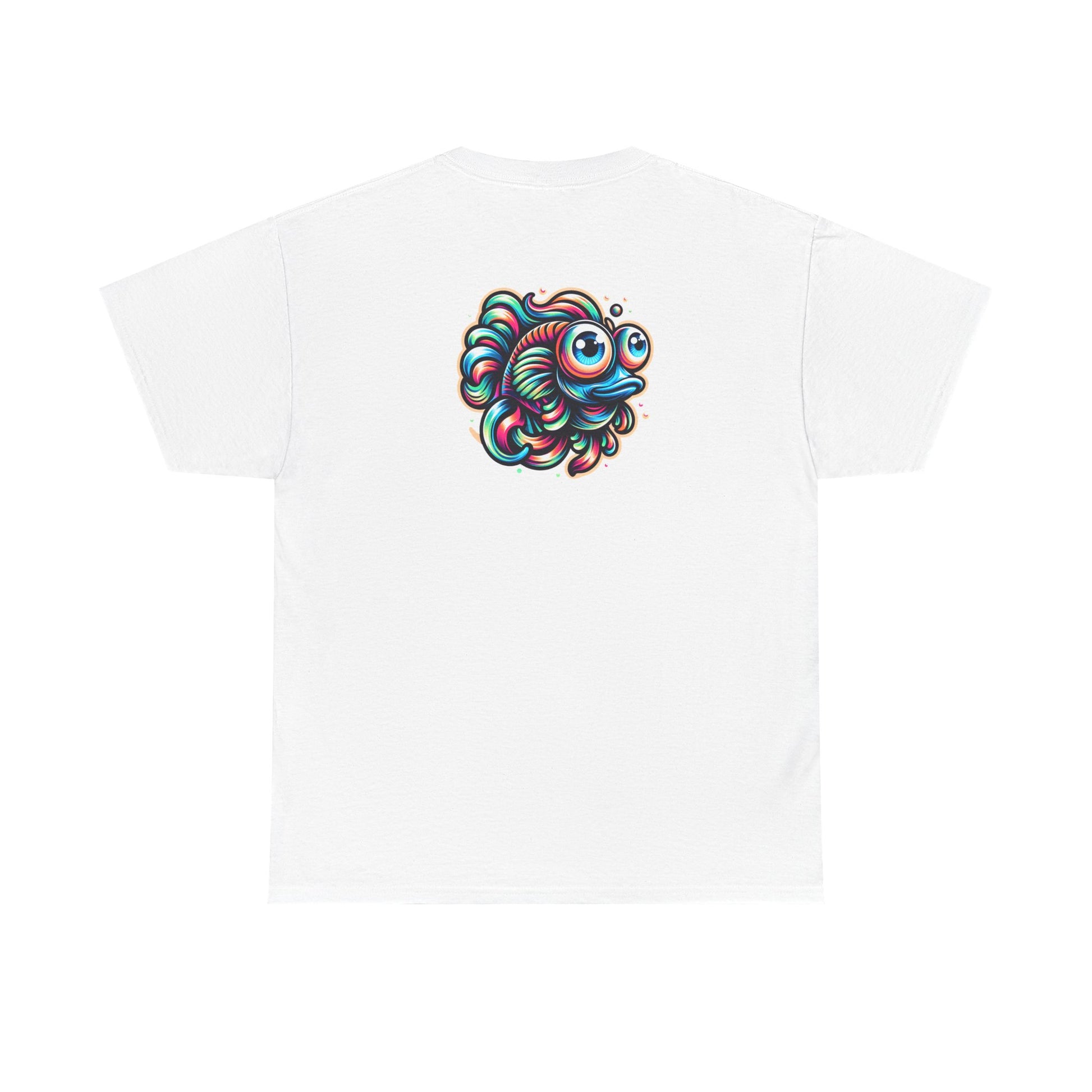 Psychedelic Fish Graphic Unisex Heavy Cotton Tee - Fun & Vibrant Apparel - Psychonaut Swag