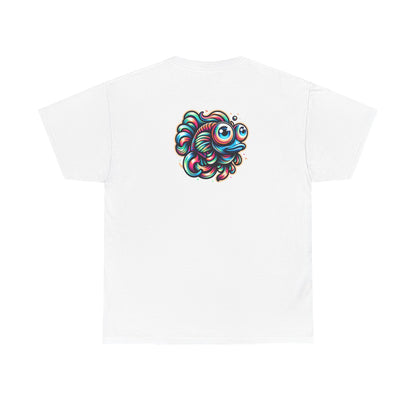 Psychedelic Fish Graphic Unisex Heavy Cotton Tee - Fun & Vibrant Apparel - Psychonaut Swag