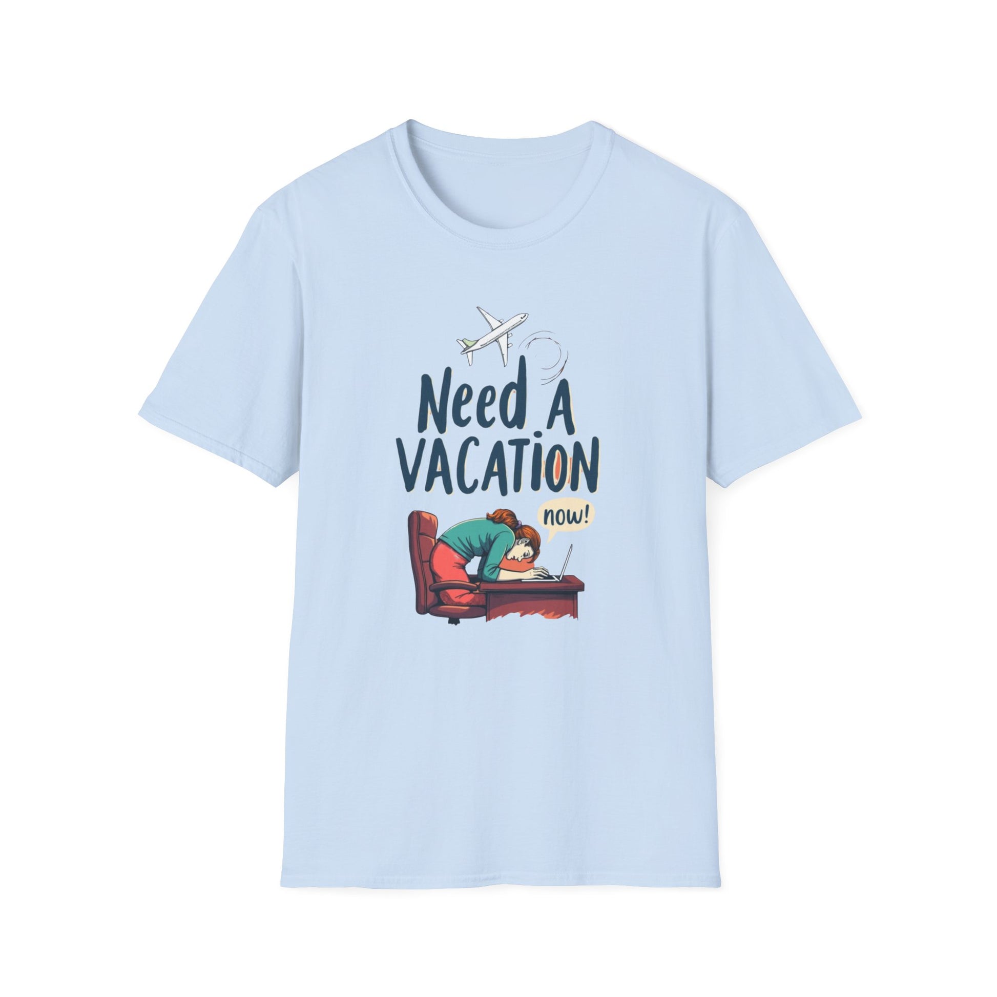 Need a Vacation Unisex Softstyle T-Shirt, Travel Shirt, Vacation Tee, Funny Gift, Holiday Apparel, Relaxation Vibes - Psychonaut Swag