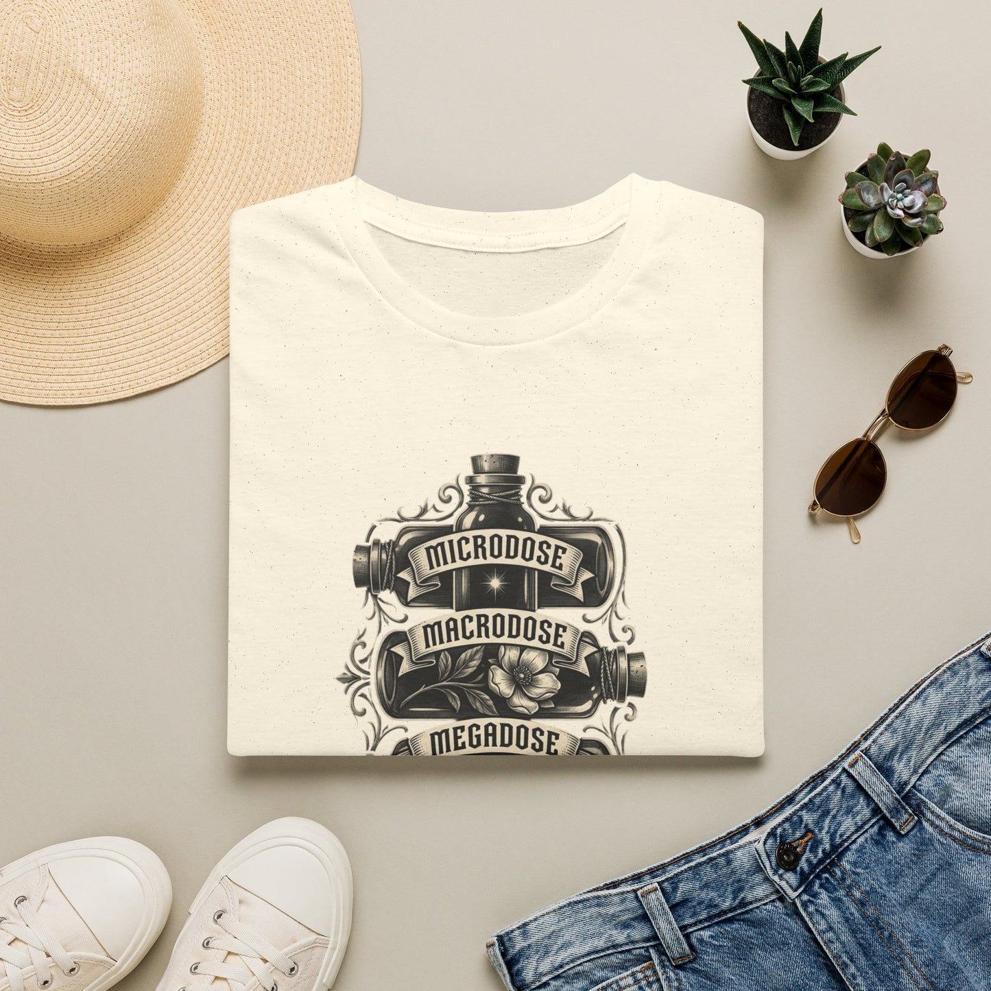 Epic Dose Graphic T-Shirt — Microdose, Macrodose, Megadose Vintage Design