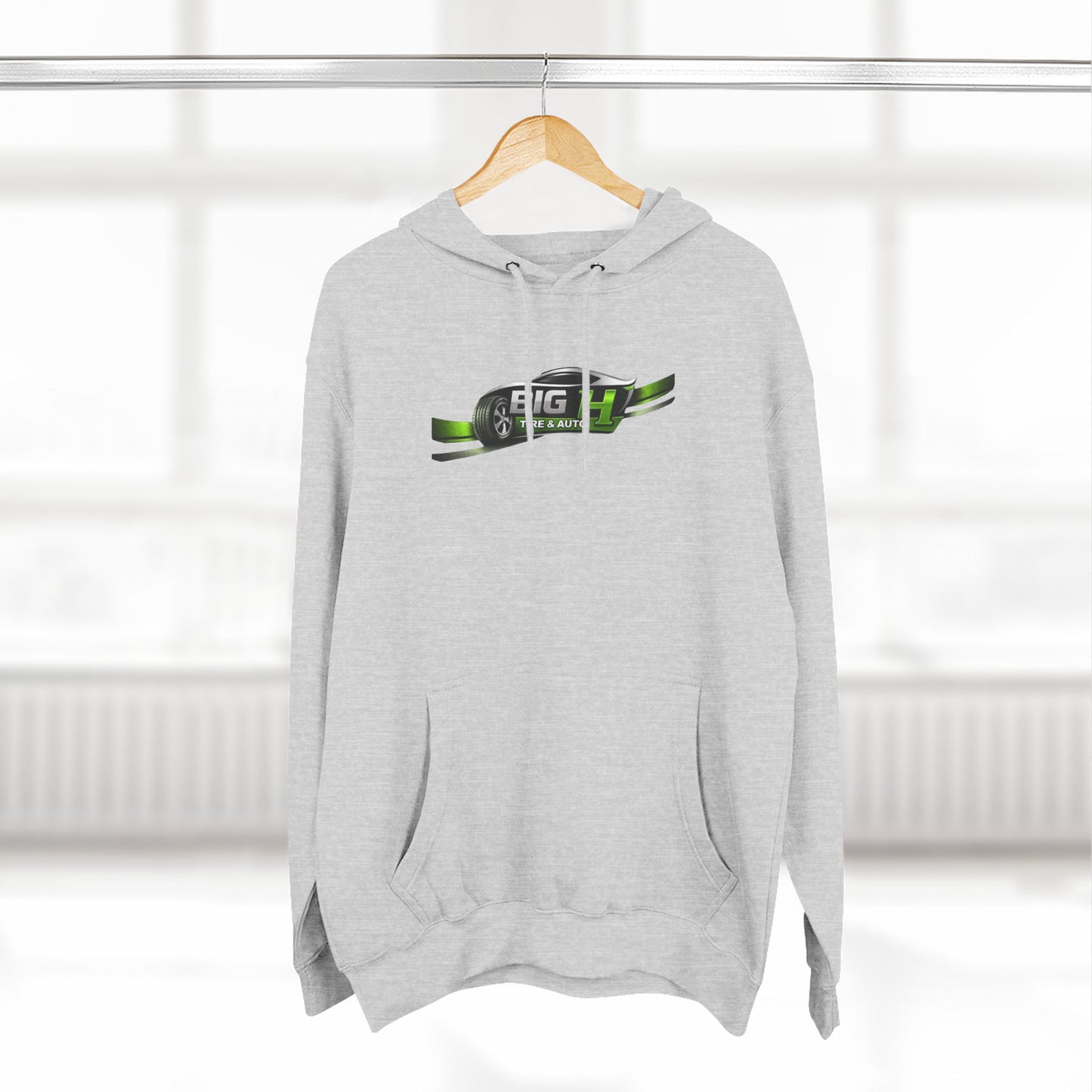 Mechanic Big H, Three-Panel Fleece Hoodie