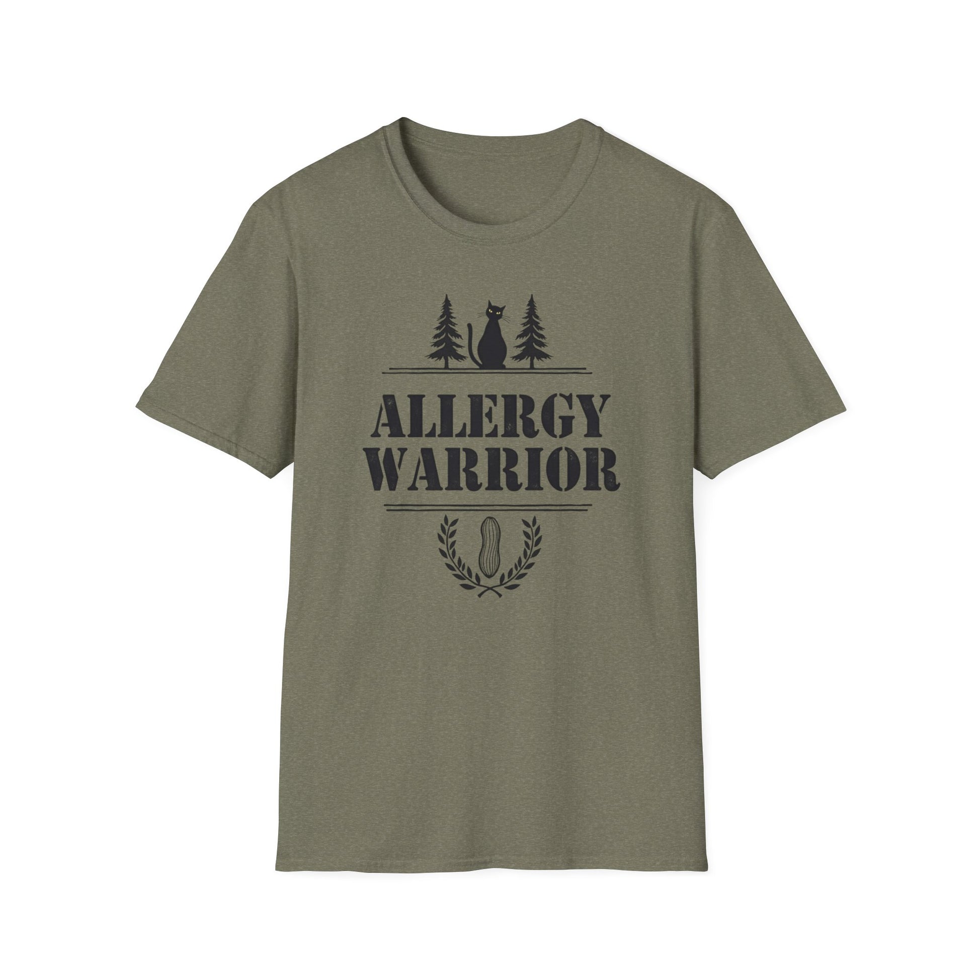 Allergy Warrior Unisex T-Shirt | Softstyle Cotton Tee for Allergy Awareness, Casual Wear, Gifts, Nature Lovers, Outdoor Fun - Psychonaut Swag