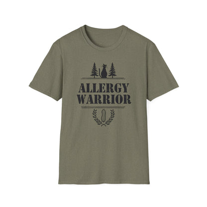Allergy Warrior Unisex T-Shirt | Softstyle Cotton Tee for Allergy Awareness, Casual Wear, Gifts, Nature Lovers, Outdoor Fun - Psychonaut Swag