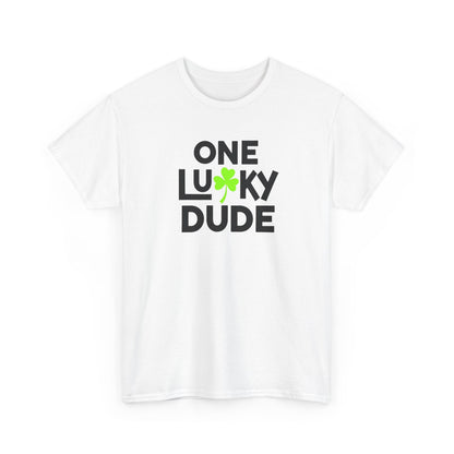 One Lucky Dude Tee – St. Patrick’s Day Kids/Youth Shirt with Shamrock Graphic