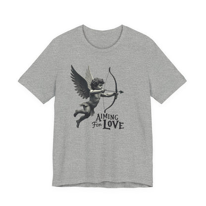 Cupid Graphic Tee — "Aiming for Love" Vintage Valentine T‑Shirt