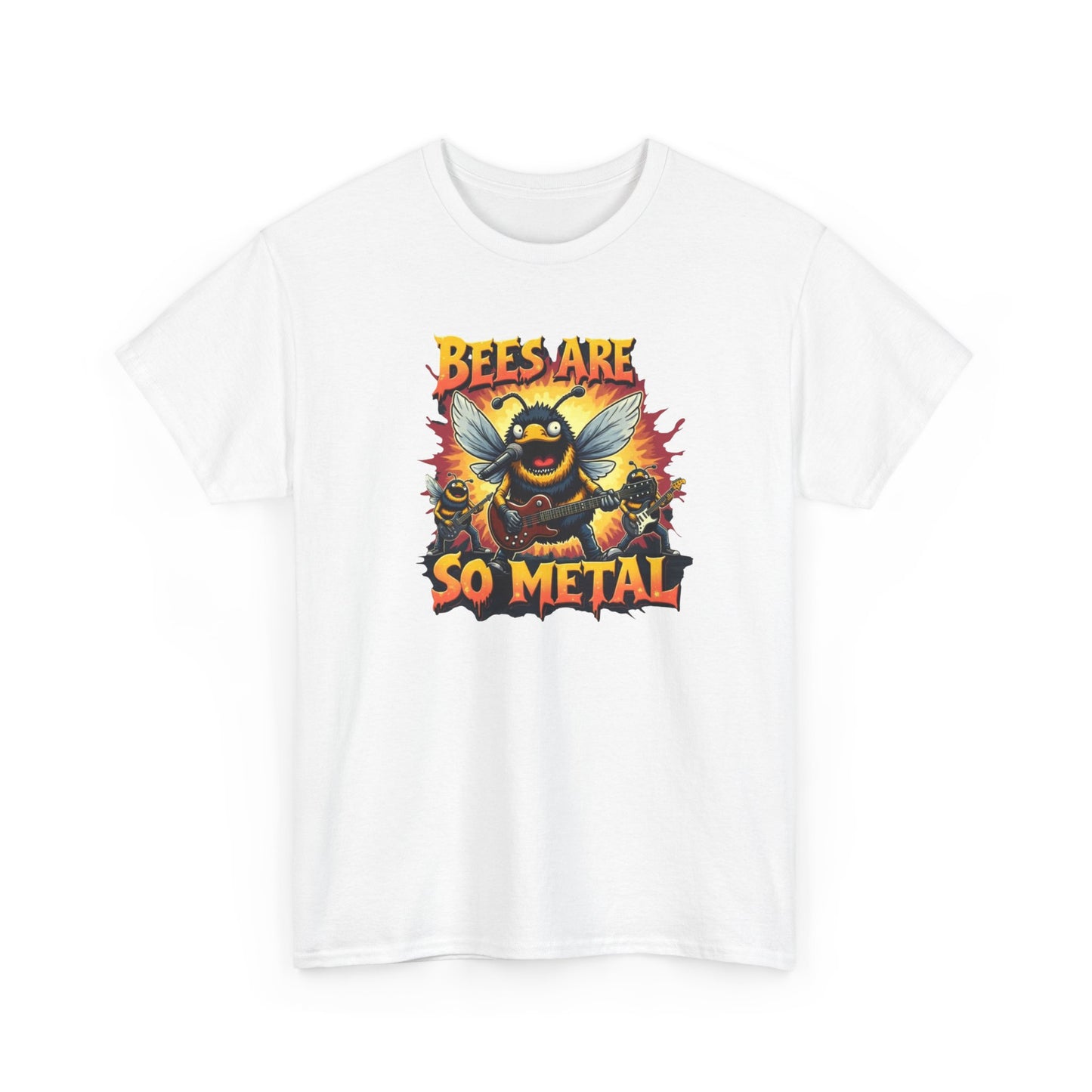 Bee Are So Metal T-Shirt — Funny Heavy Metal Bee Graphic Tee