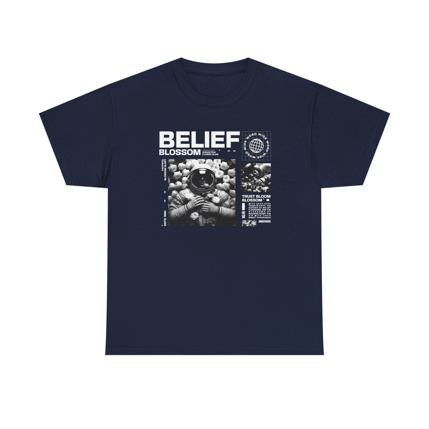 Astronaut Belief, Unisex Heavy Cotton Tee