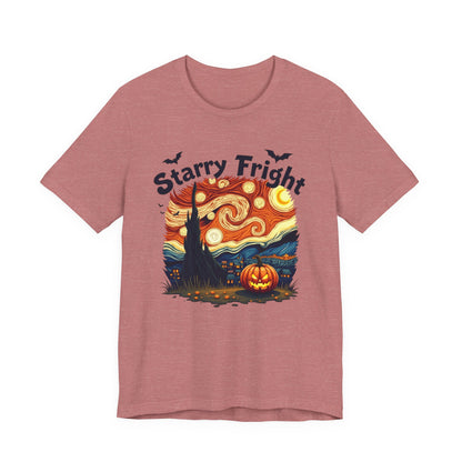 Starry Fright Halloween Tee, Unisex Ghost Graphic Shirt, Spooky Fall Fashion, Halloween Costume Tee, Pumpkin Art T-Shirt, Gift for [...]