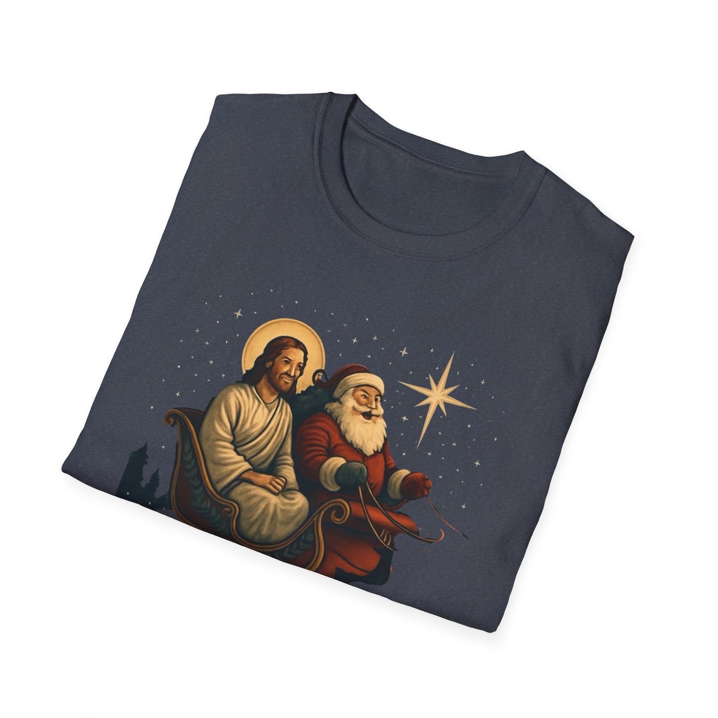 Jesus Is the Reason Of the Season T-Shirt — Vintage Nativity & Santa Christmas Tee