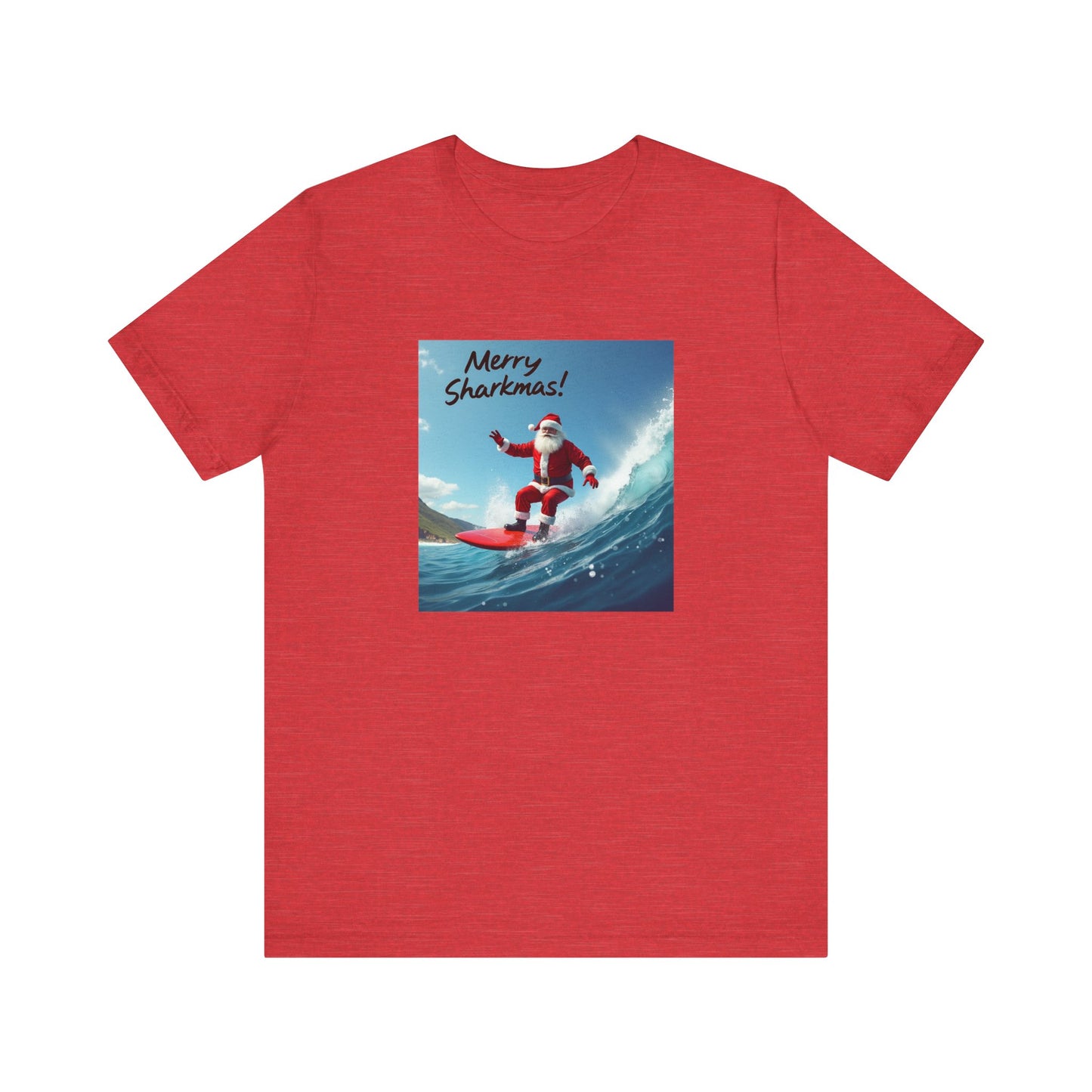 Merry Sharkmas Surfing Santa T-Shirt