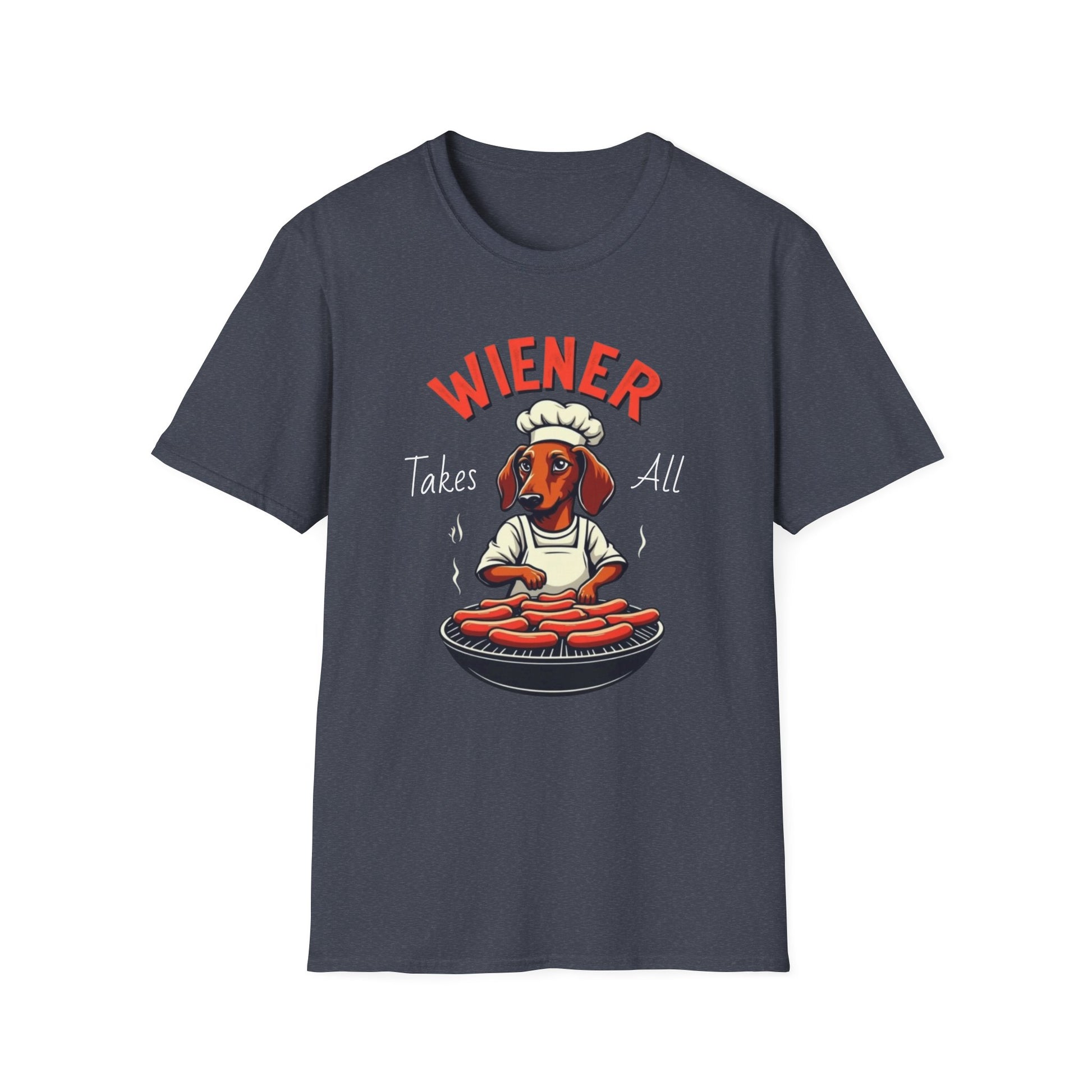 Wiener takes all, Dog Humor T-Shirt, Funny Pet Lover Gift, Cute Dog Tee, Unisex Funny Shirt, Dog Lover's Apparel - Psychonaut Swag