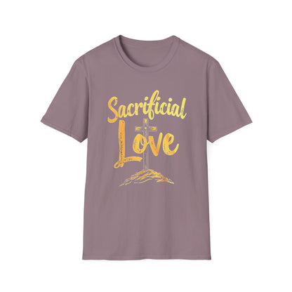 Sacrificial Love Unisex Softstyle T-Shirt - Faith-Inspired Casual Wear - Psychonaut Swag