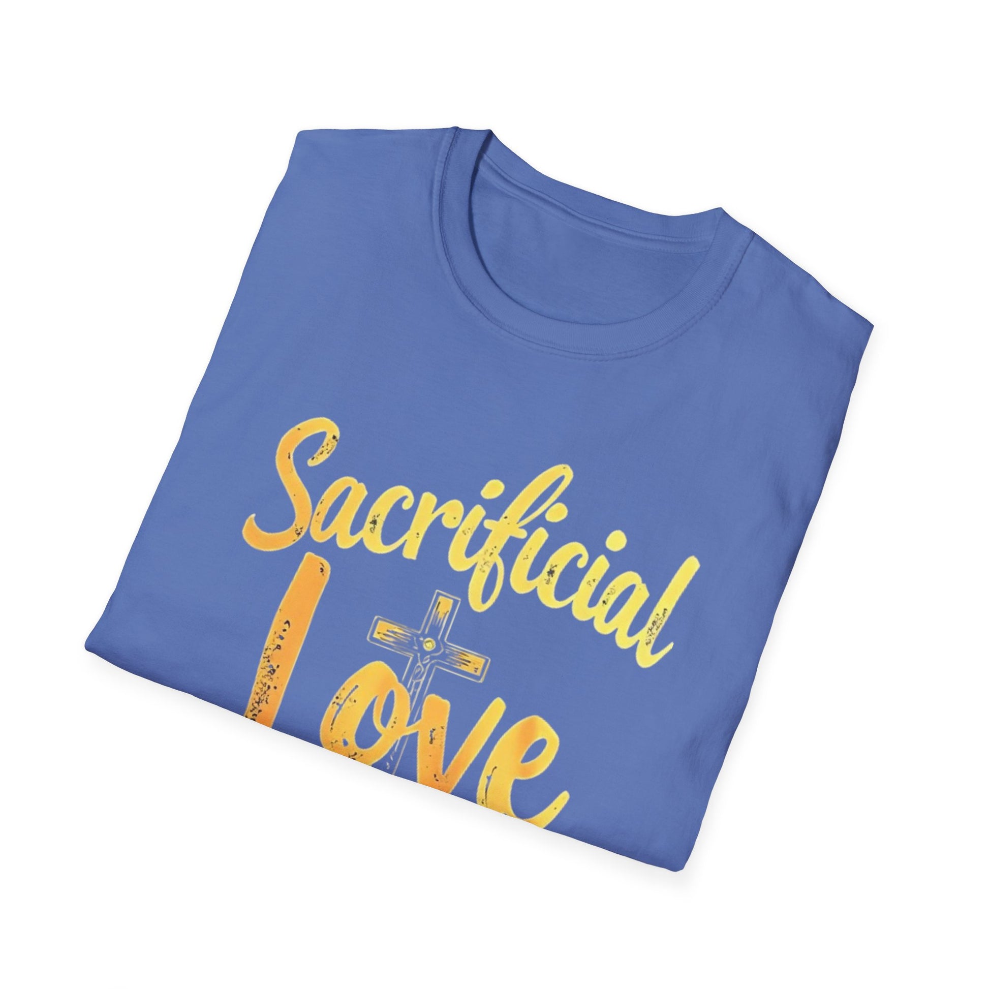 Sacrificial Love Unisex Softstyle T-Shirt - Faith-Inspired Casual Wear - Psychonaut Swag