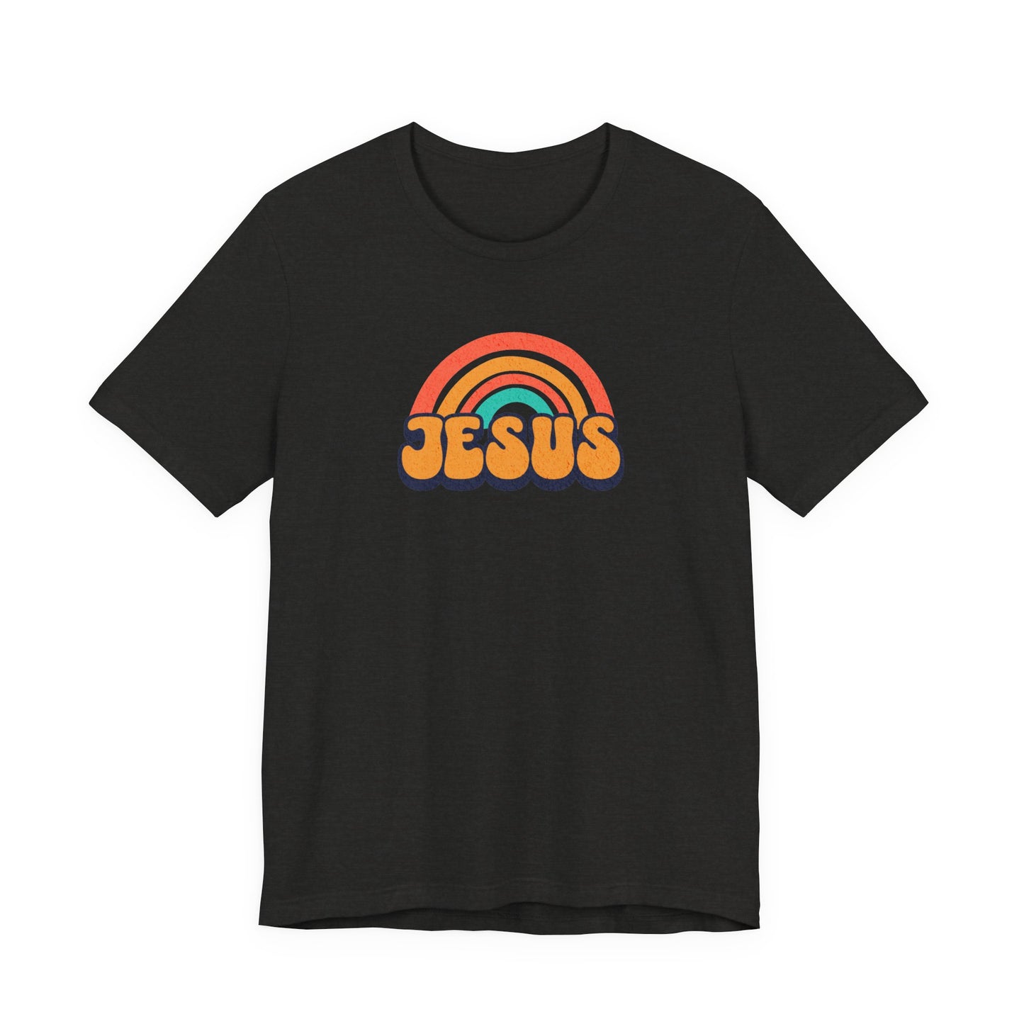 Jesus Rainbow T-Shirt — Retro Christian Faith Tee