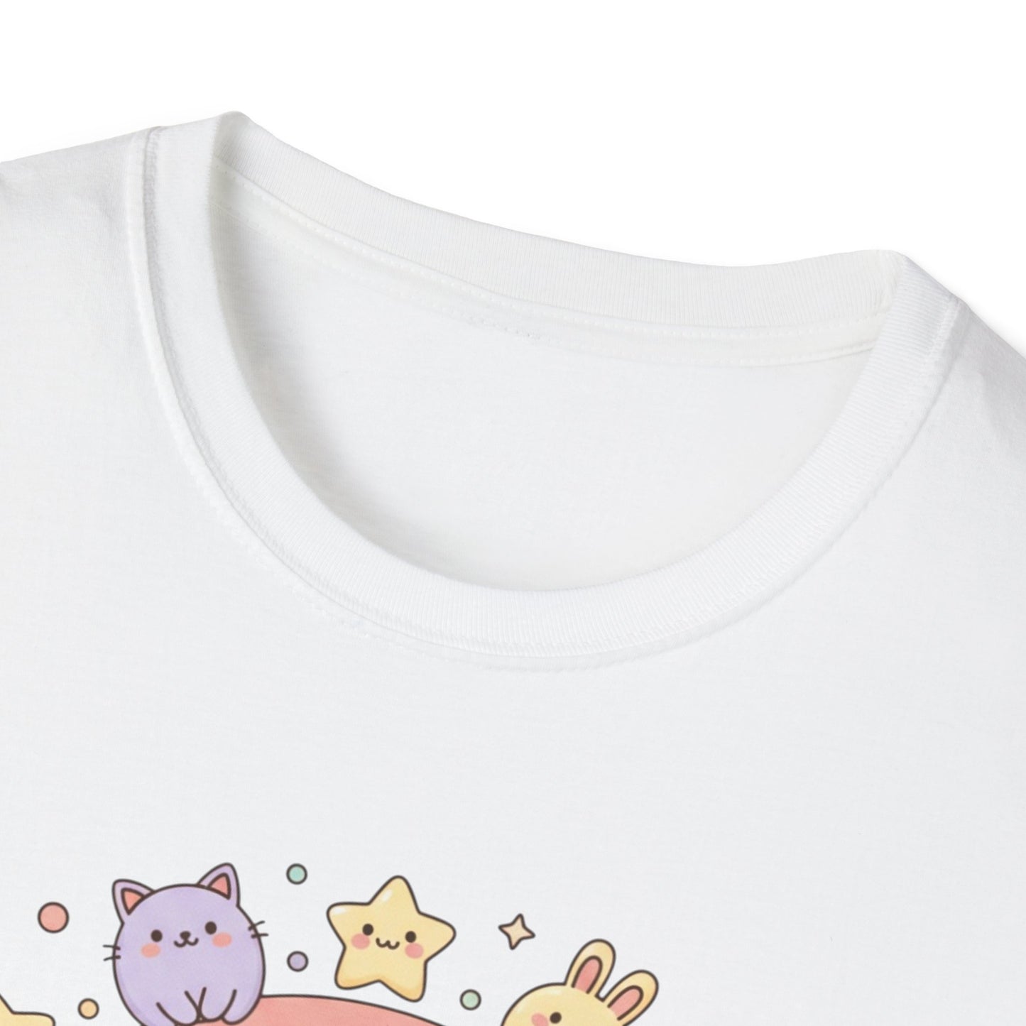 Stay Cute and Bright Rainbow T-Shirt — Kawaii Animal Graphic Tee