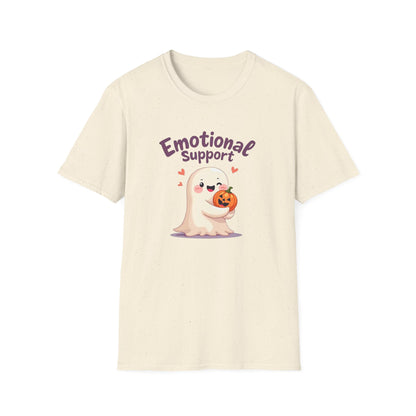 Emotional Support Ghost T-Shirt — Cute Halloween Pumpkin Comfort Tee