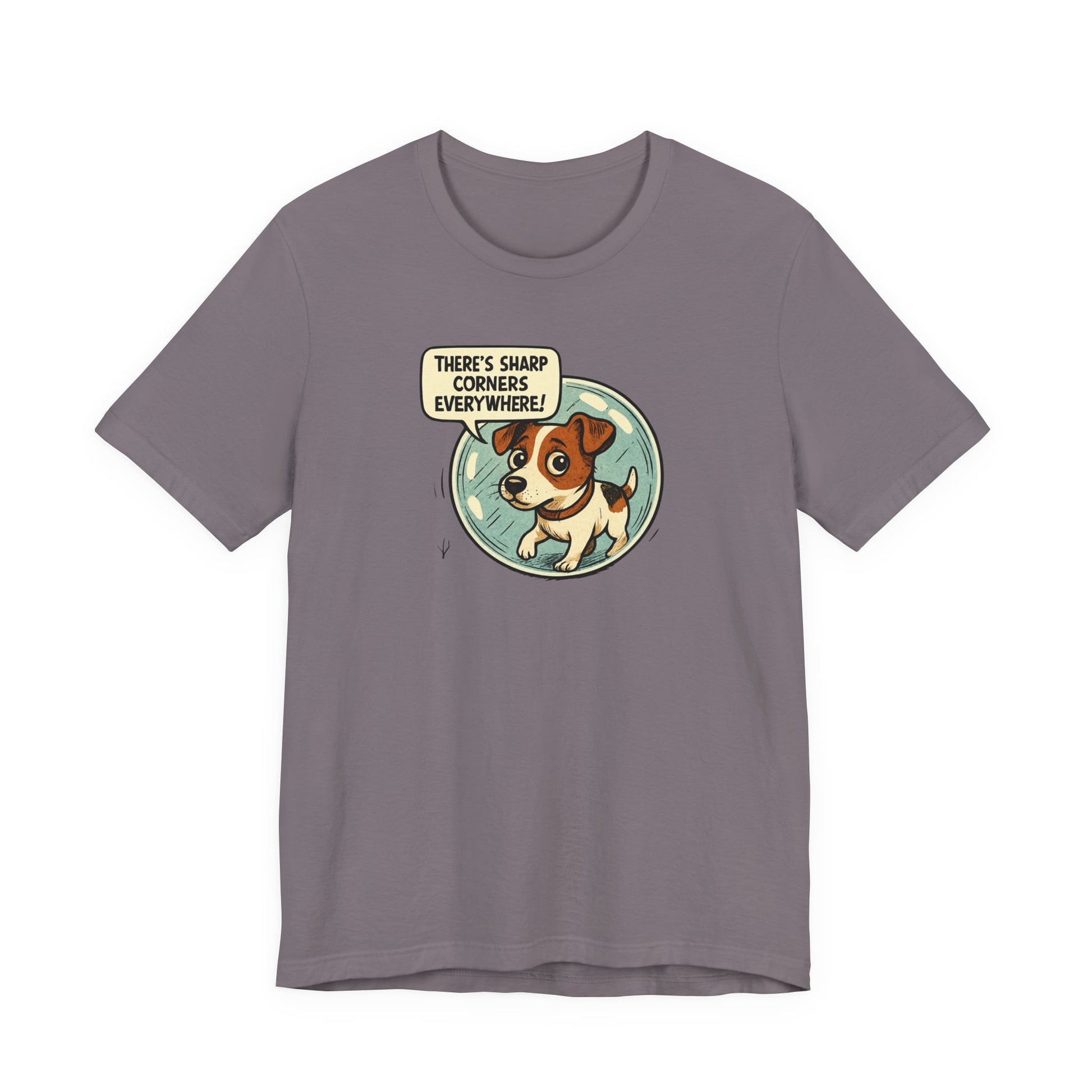 Sharp corners are everywhere, Cute Dog Graphic Tee, Dog Lover Shirt, Funny Pet Gift, Animal Lover Apparel, Unisex Casual Wear, Birthday Gift, Quirky T-Shirt - Psychonaut Swag