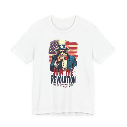 Revolution Uncle Sam T-Shirt — "Join the Revolution" Patriotic Graphic Tee
