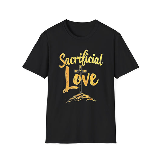 Sacrificial Love Unisex Softstyle T-Shirt - Faith-Inspired Casual Wear - Psychonaut Swag