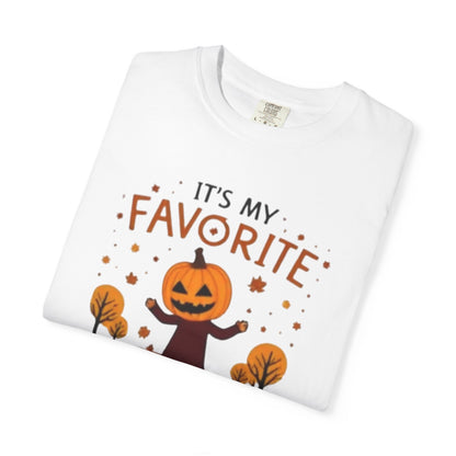 Halloween Pumpkin Head T-Shirt — "It's My Favorite Holiday Season!"