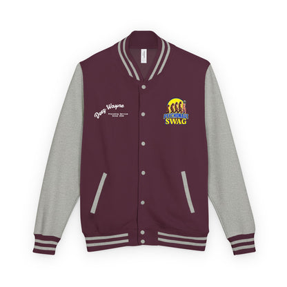 Psychonaut Swag, Small Biz, Vintage Unisex Heavyweight Letterman Jacket – Perfect for Team Spirit, Casual Outings, Gifts, College Events, Personalized Style