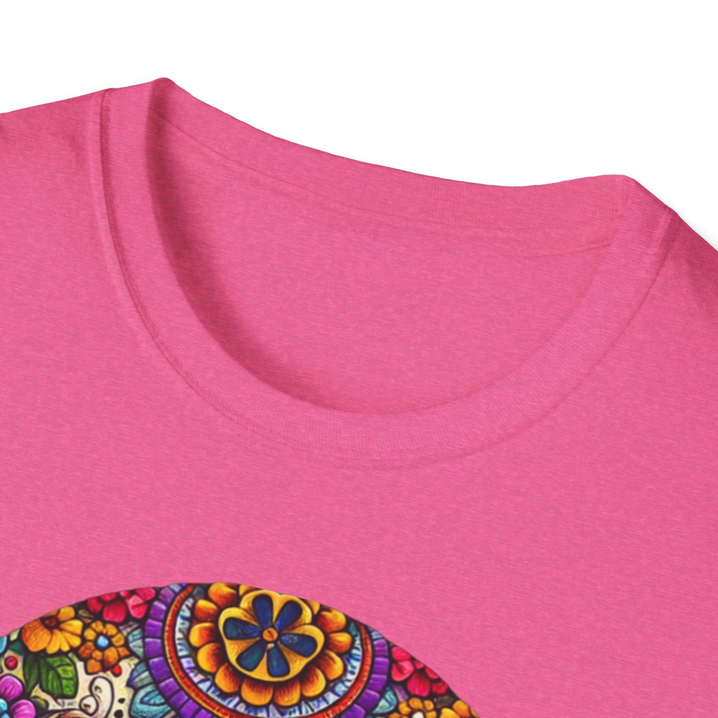 Floral Skull, Unisex Softstyle T-Shirt - Psychonaut Swag