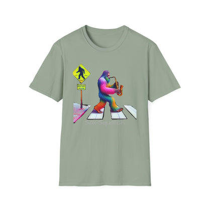 Sax-Squatch, Unisex Softstyle T-Shirt