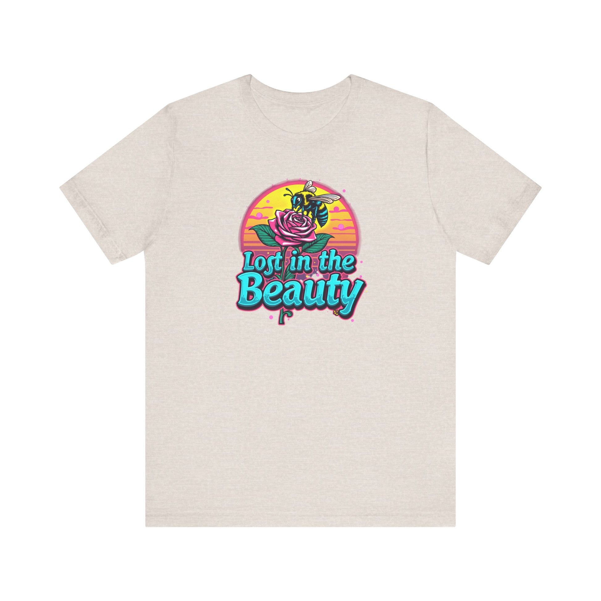 Lost in the Beauty Unisex Tee - Floral Graphic Short Sleeve Shirt - Psychonaut Swag