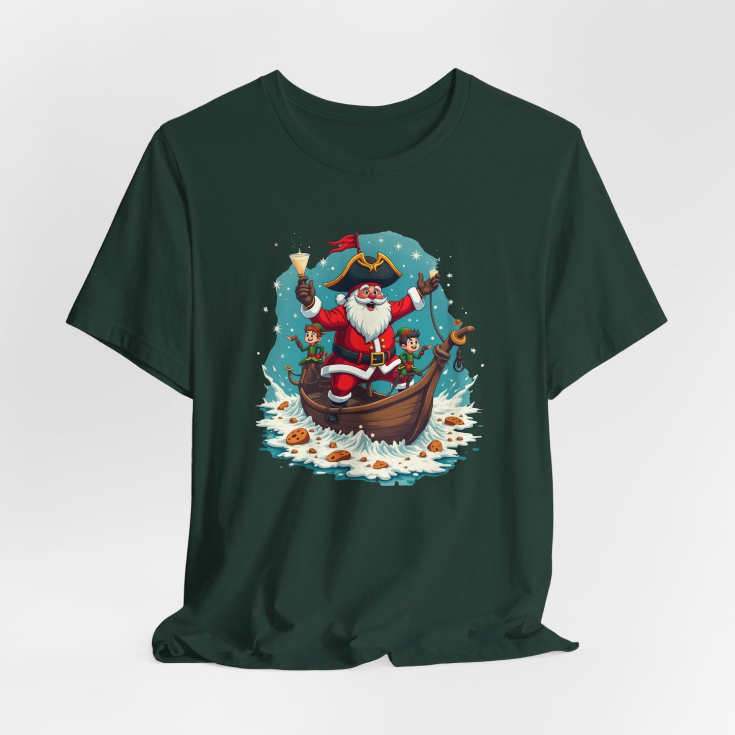 Santa in Gondola Christmas Tee