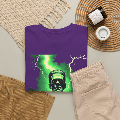 O.G. Frankenstein Lightning Tee – Neon Green Monster Graphic T-Shirt