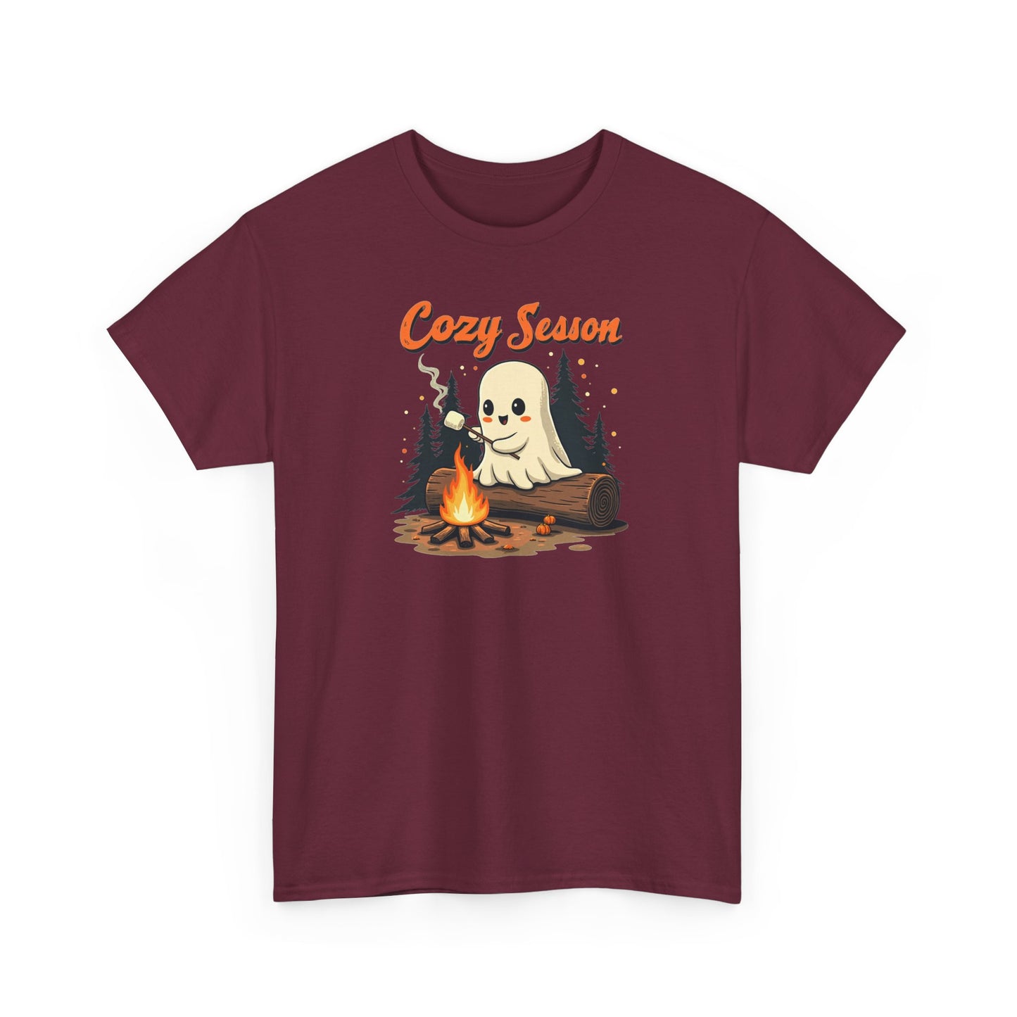 Cozy Season Tee — Cute Ghost Campfire Halloween T-Shirt