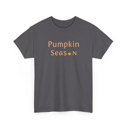Pumpkin Season Unisex Heavy Cotton Tee, Fall Apparel, Halloween Shirt, Thanksgiving Tee, Cozy Autumn Fashion, Seasonal Wear
