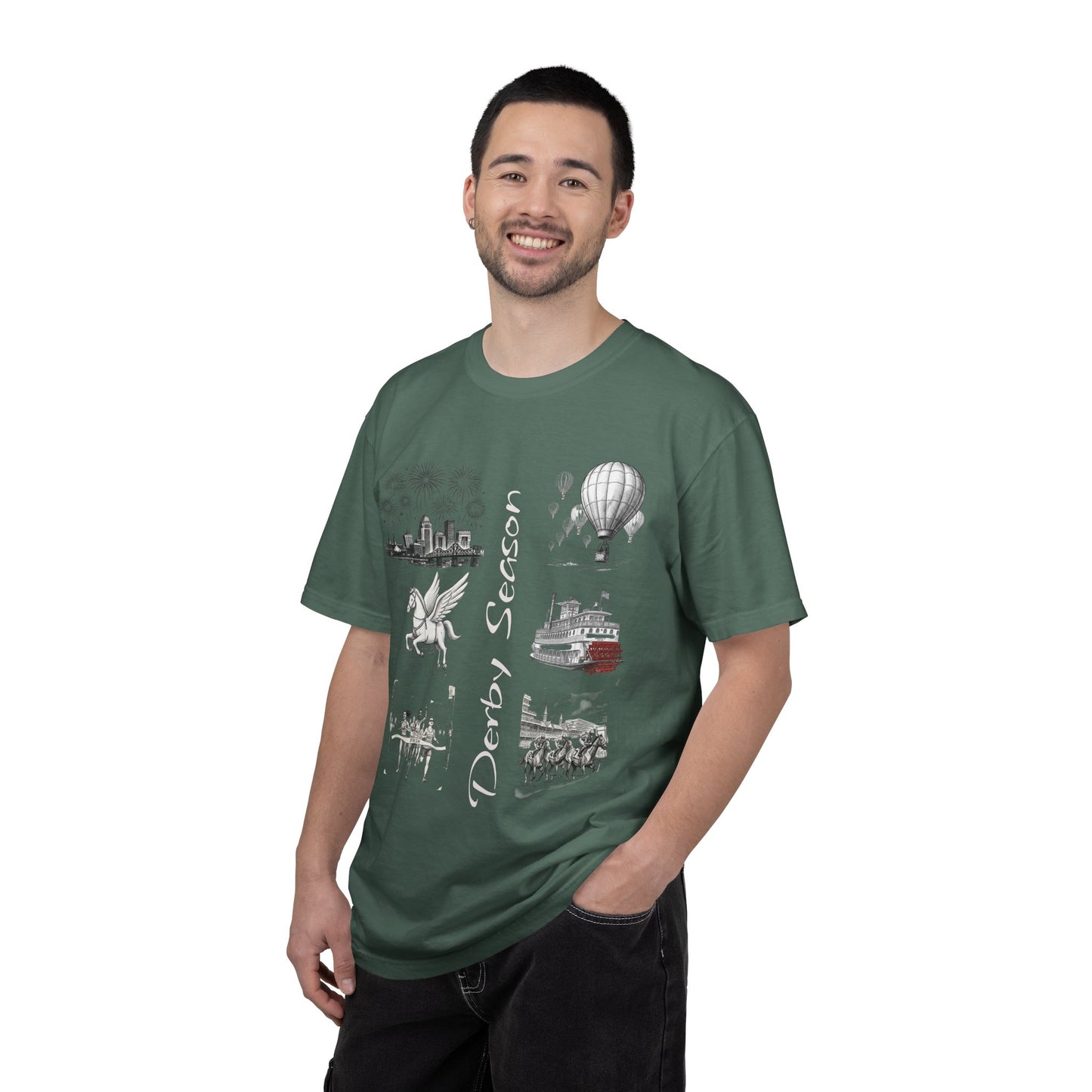 Derby Season T-Shirt — Horse Racing & Balloon Glow Festival Tee