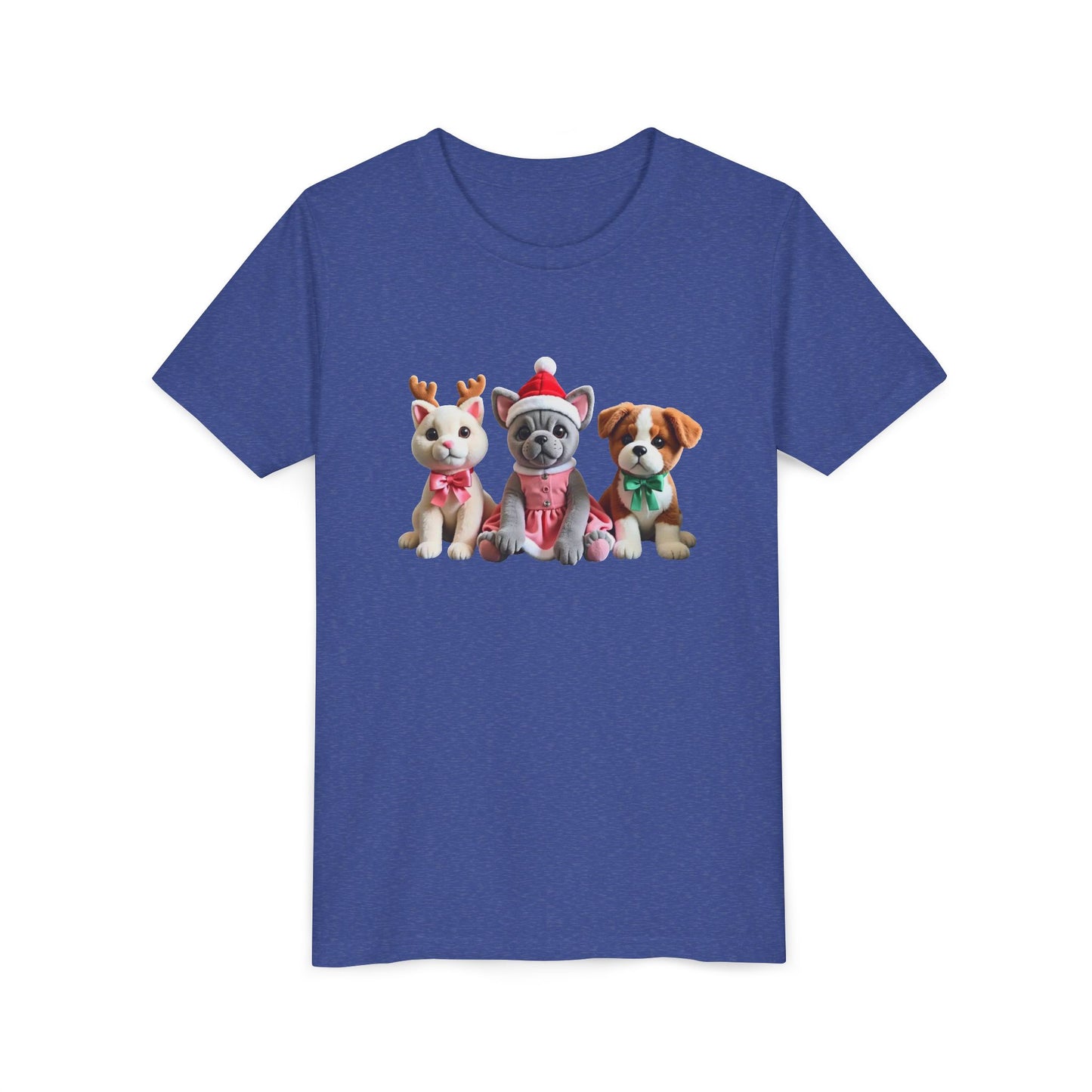 Kids Christmas Puppy Tee — Cute Festive Dogs in Santa Hats