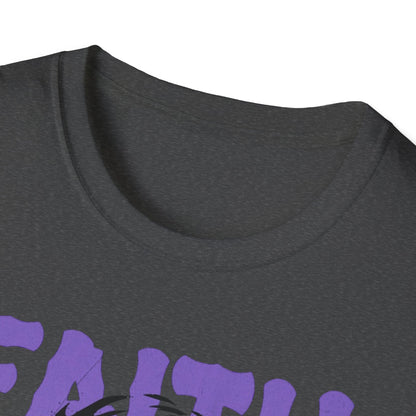 Faith Over Fear T-Shirt — Christian Jesus Graphic Tee (Faith Over Fear purple design)
