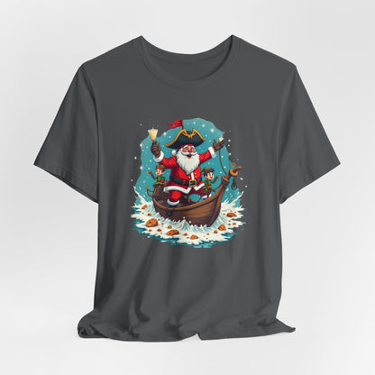 Santa in Gondola Christmas Tee