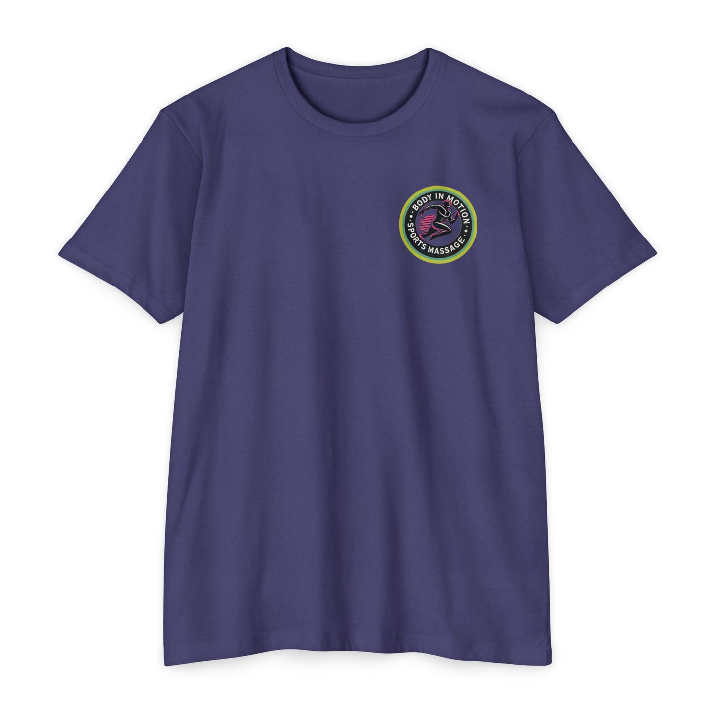 Sports Massage, Retro Camper Badge T-Shirt — Vintage RV Travel Logo Tee