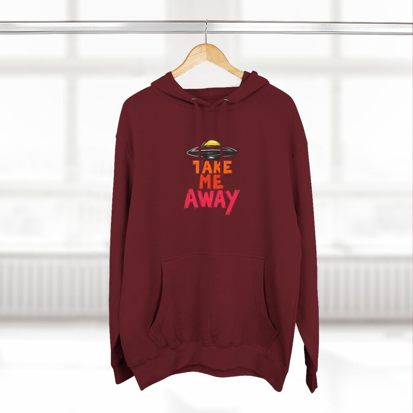 Take Me Away Hoodie — UFO Alien Abduction Graphic Pullover