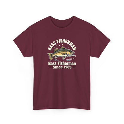 Bass Fisherman T-Shirt – "Bass Fisherman Since 1985" Vintage Fishing Tee