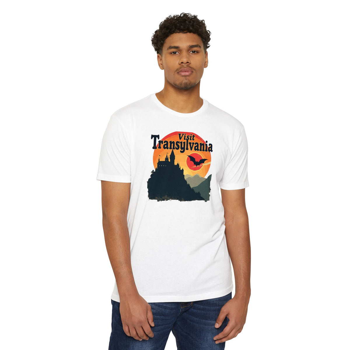 Visit Transylvania T-Shirt — Vintage Vampire Castle Halloween Tee